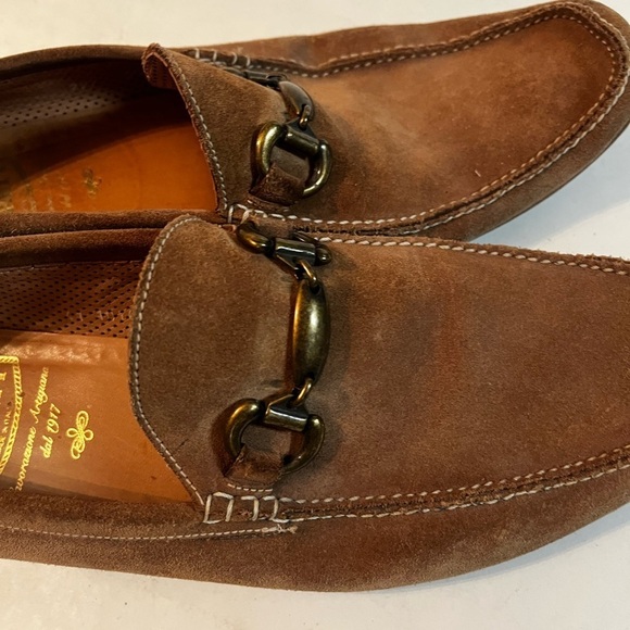 BARRETT Made In Italy Brown 
Suede Horsebit Loafers Sz 9 1/2 Men main image 6
